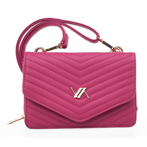 Verde Γυναικεία Τσάντα Χιαστί 16-7044 Φούξια